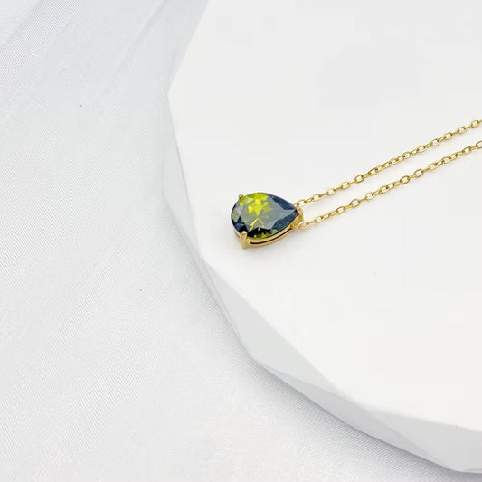 August Peridot Necklace