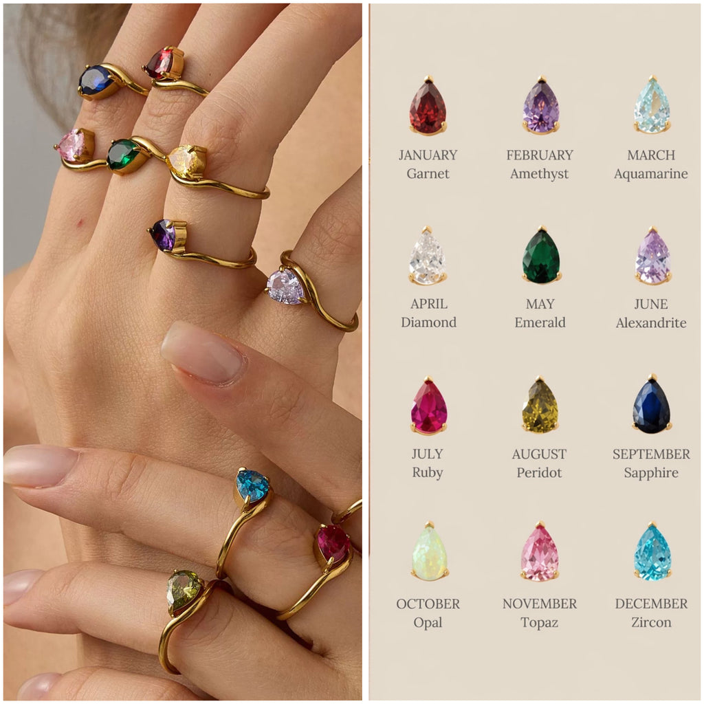 Eye drop Month Ring (Size 7)