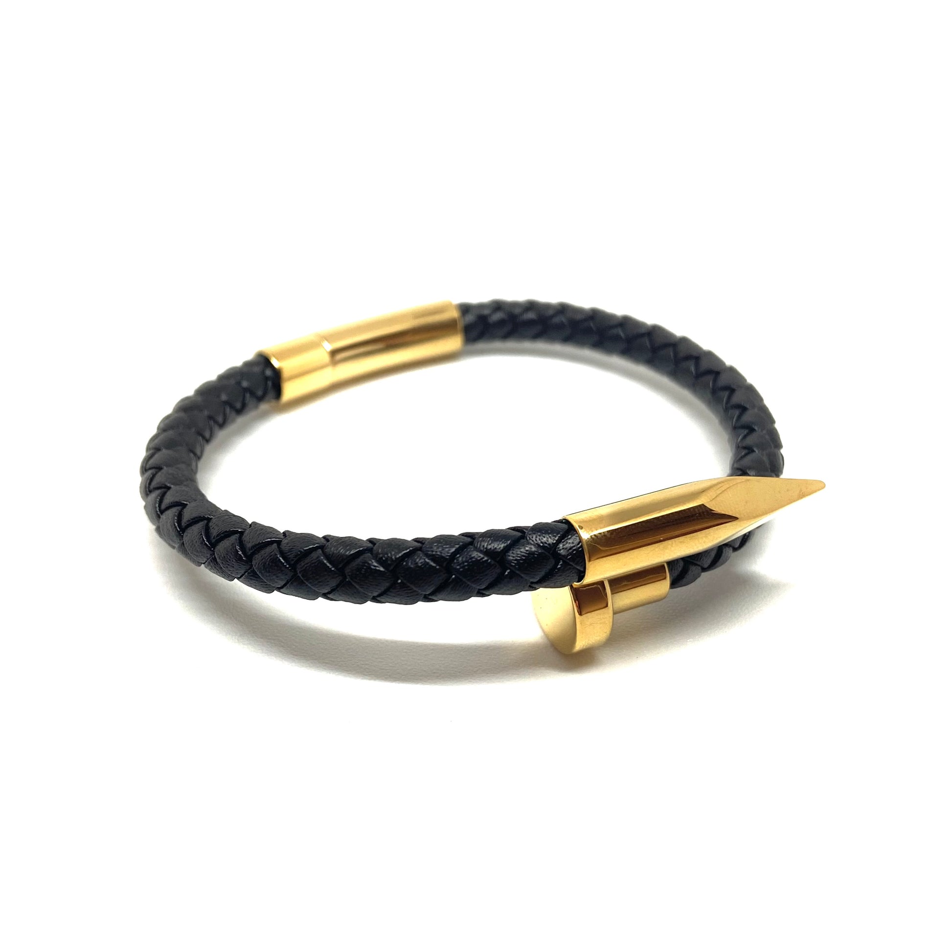 Gold Plated Nail Bracelet