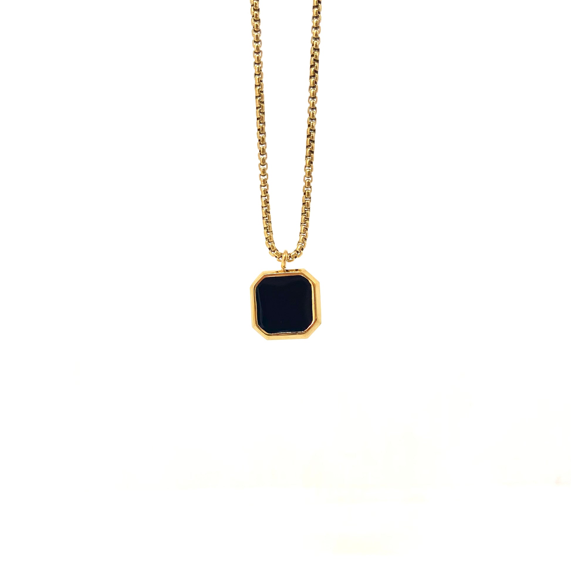 Gold Plated Onyx Eye Necklace