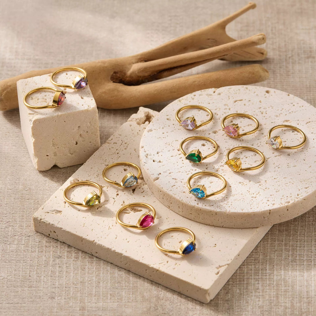 Eye drop Month Ring (Size 7)