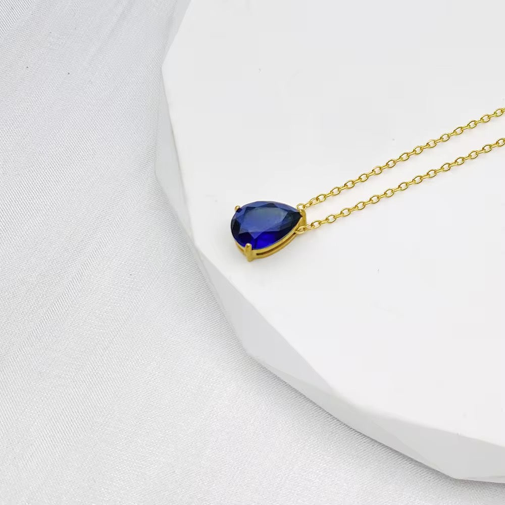 September Sapphire Necklace