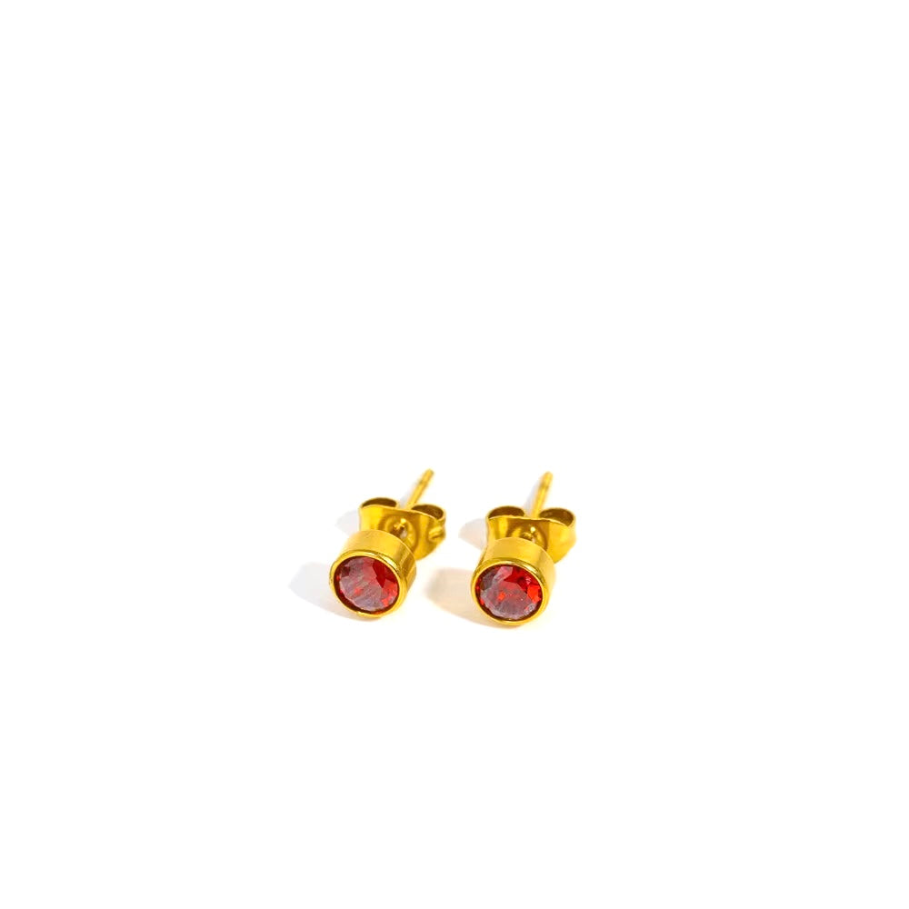 January Garnet Earing