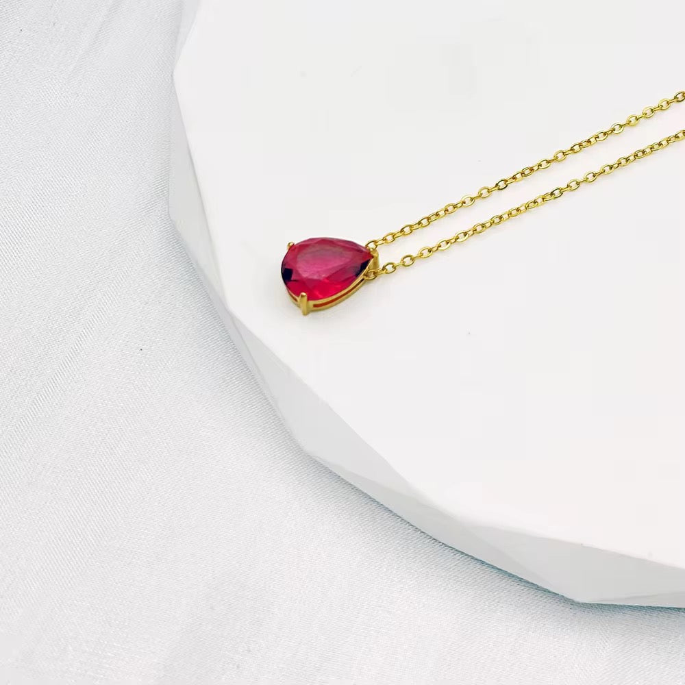 July Ruby Necklace