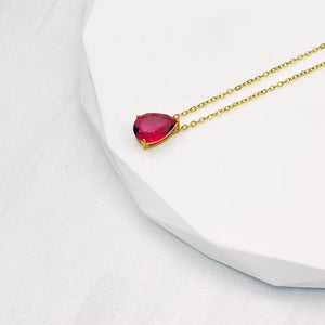 July Ruby Necklace