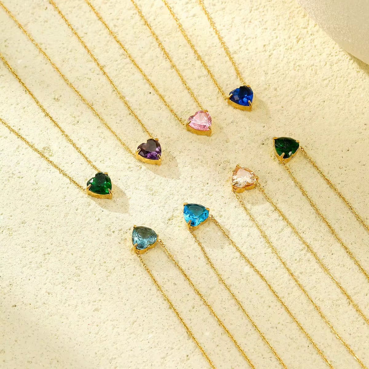 Heart Birthstone Necklace