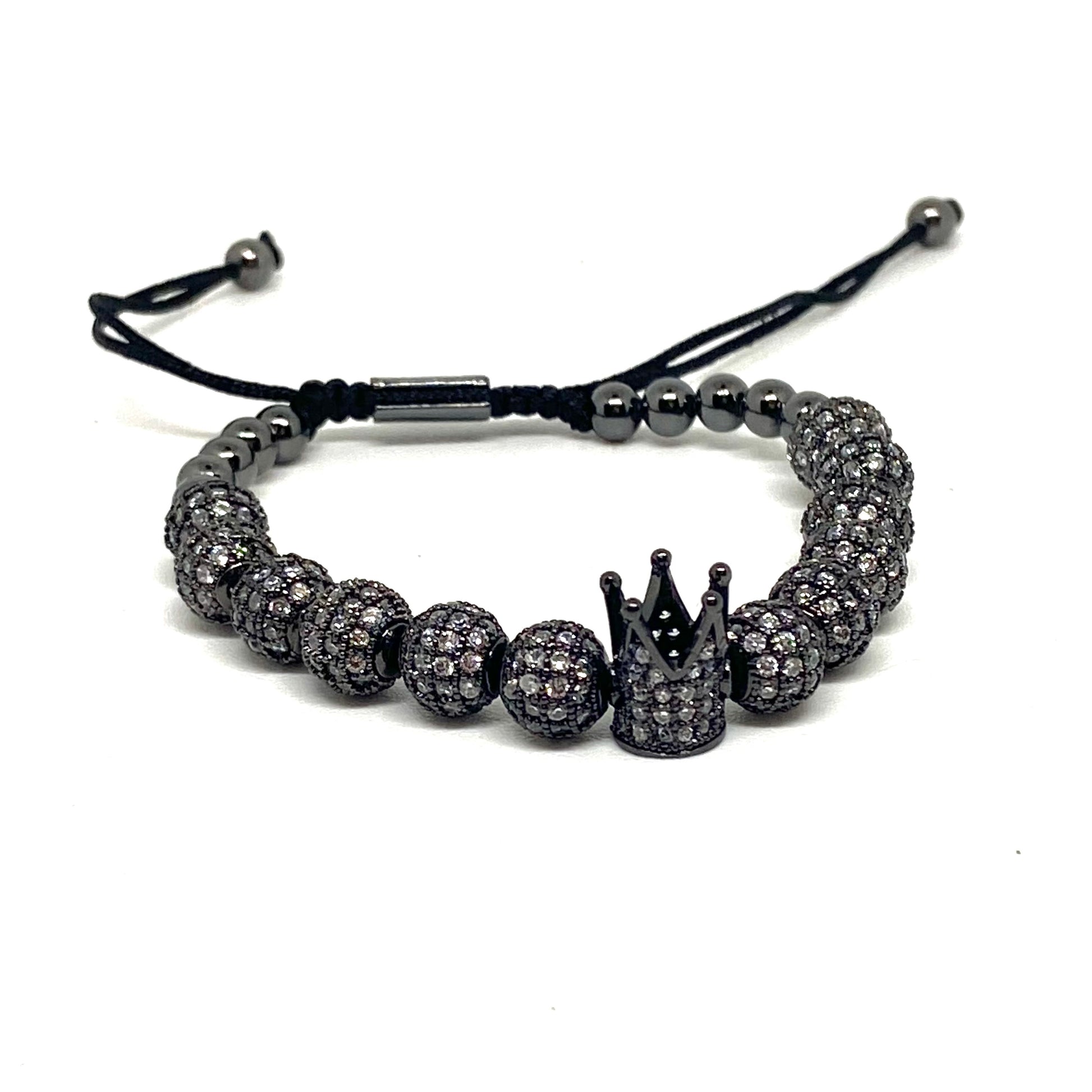 Full Black Crystal Beads Bracelet
