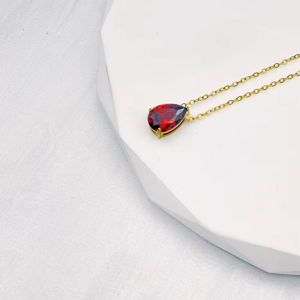 January Garnet Necklace