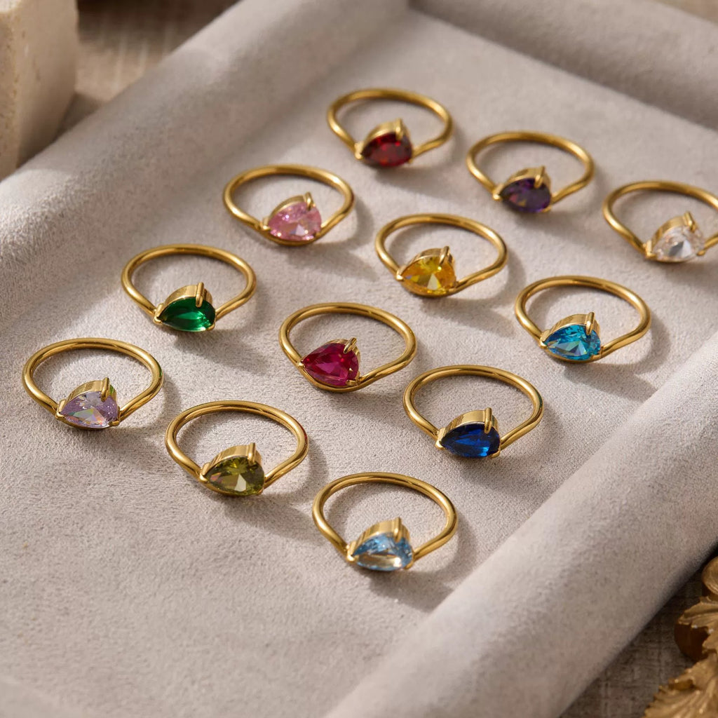 Eye drop Month Ring (Size 7)