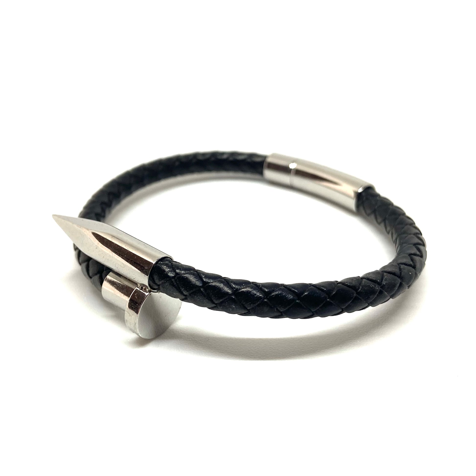 Silver Plated Nail Bracelet