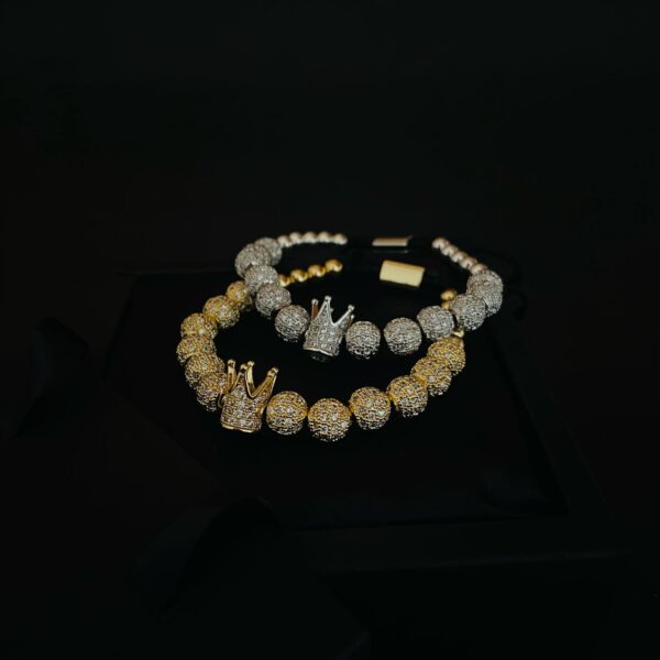 Silver and Gold Crystal Beads Set